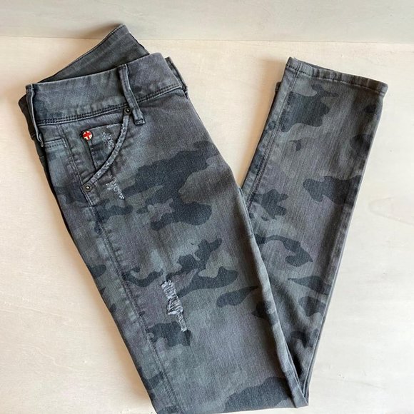 Hudson Collin Midrise Skinny Ankle Camouflage Jeans - Picture 6 of 14